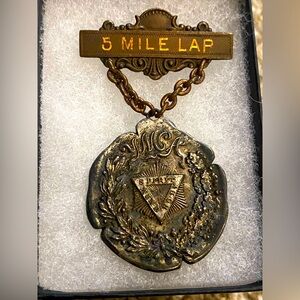Antique 1895 Sterling Silver YMCA 5 Mile Lap Medal
